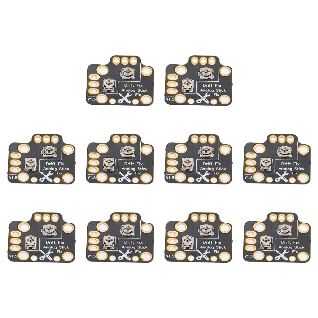 10pcs Gamepad Joystick Drift Repair Board Universal 3D Analog Joystick Drift Fix Mod for Game Controllers Black