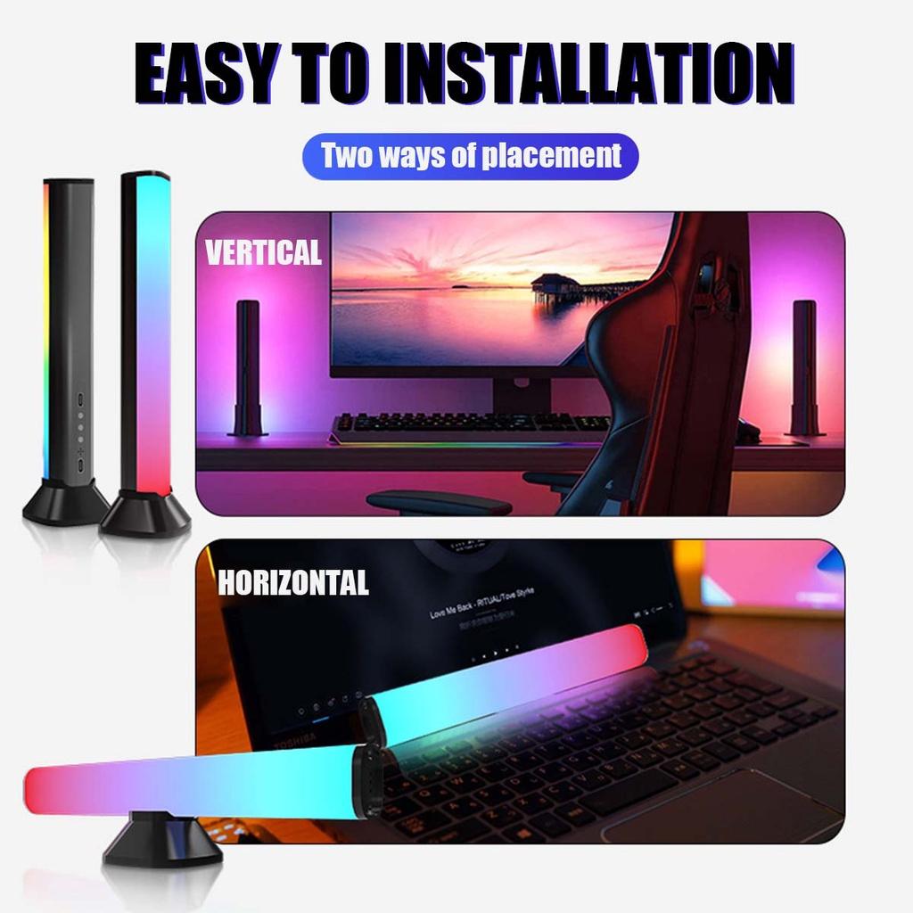 LED Pickup Light Bluetooth App Control Music Rhythm Lights Smart RGB Symphony Lamp Gaming Bar TV Computer Desk Ambient Lamp 5W