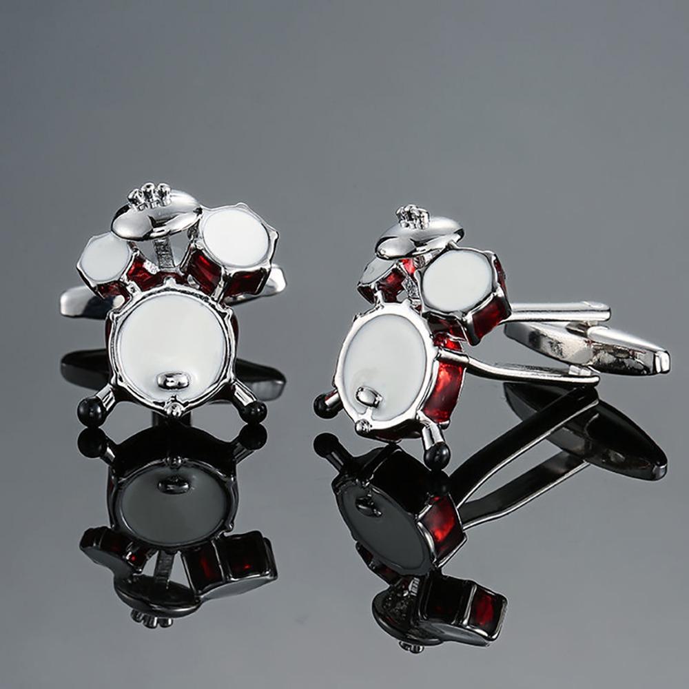 Drum Music Note Sleeve Button Treble Clef Music Instrument Series Cufflinks  Concert Accessories
