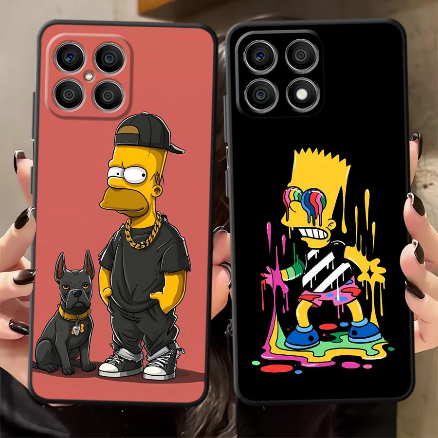 The S-simpsons Cartoon Case for Honor X9 X7a X9a 90 Lite 70 X8 X9c 8X Funda Phone Cover