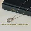 Korean Style Pendant Necklace Silver Saddle Bag Pendant New Sweater Chain