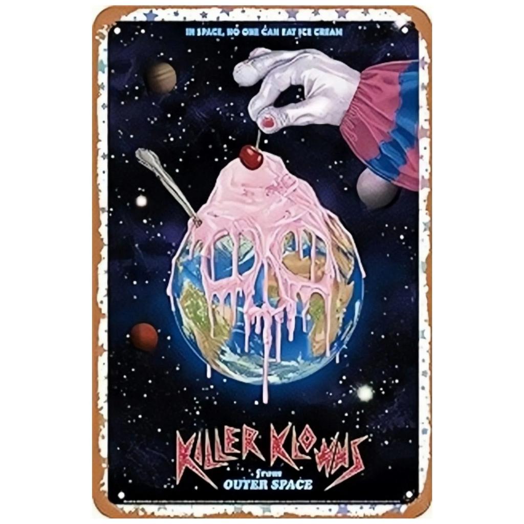 Halloween Metallschilder Killer Wanddekoration Plakette Vintage Kunst Poster Eisenmalerei für Man Cave Zuhause Café Garten Club Bar