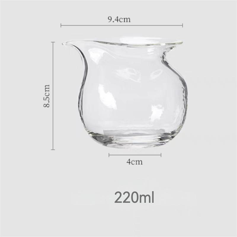 Japanese Hammer Pattern Fukubukuro Glass Tea Pitcher Fair Cup Chahai Kungfu Tea Set Accessories Home Pourer Glass Creamer Pot