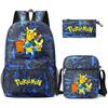 Backpack Teen Student School Bag Three-piece Pencil Case Crossbody Bag