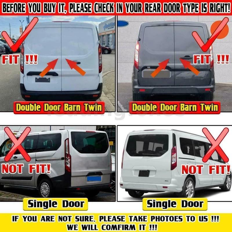 Car Gloss Black Rear Twin Barn Door Roof Spoiler Brand New For Ford Transit Custom 2012-2020 Doule Door Barn TCar Accessories