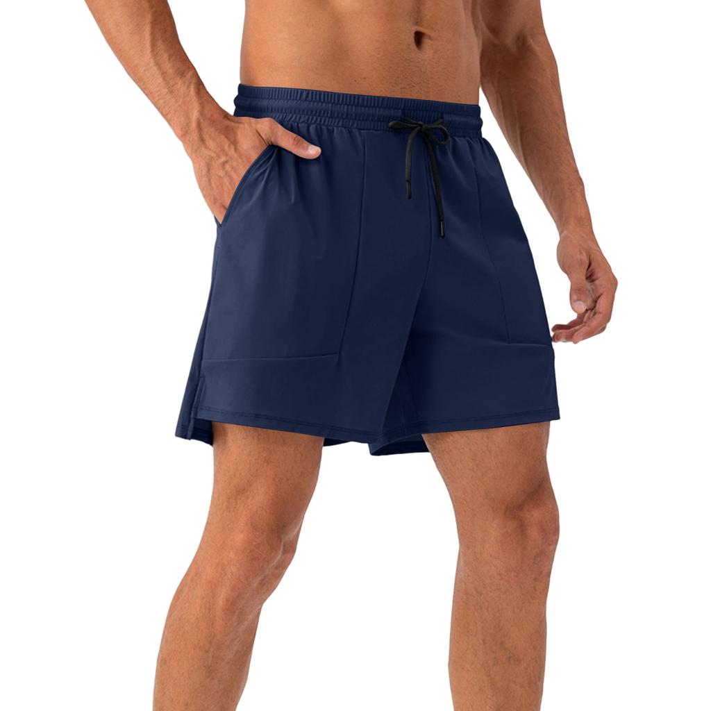 Men's Lightweight, Breathable, Cool-Feeling Training Shorts - Men's Elastic Waist, Quick-Drying Running And Fitness Sports Shorts