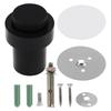 Black Stainless Steel Floor Door Stop Cylindrical Wall Protector Heavy Duty Universal Bottom Top Door Mount