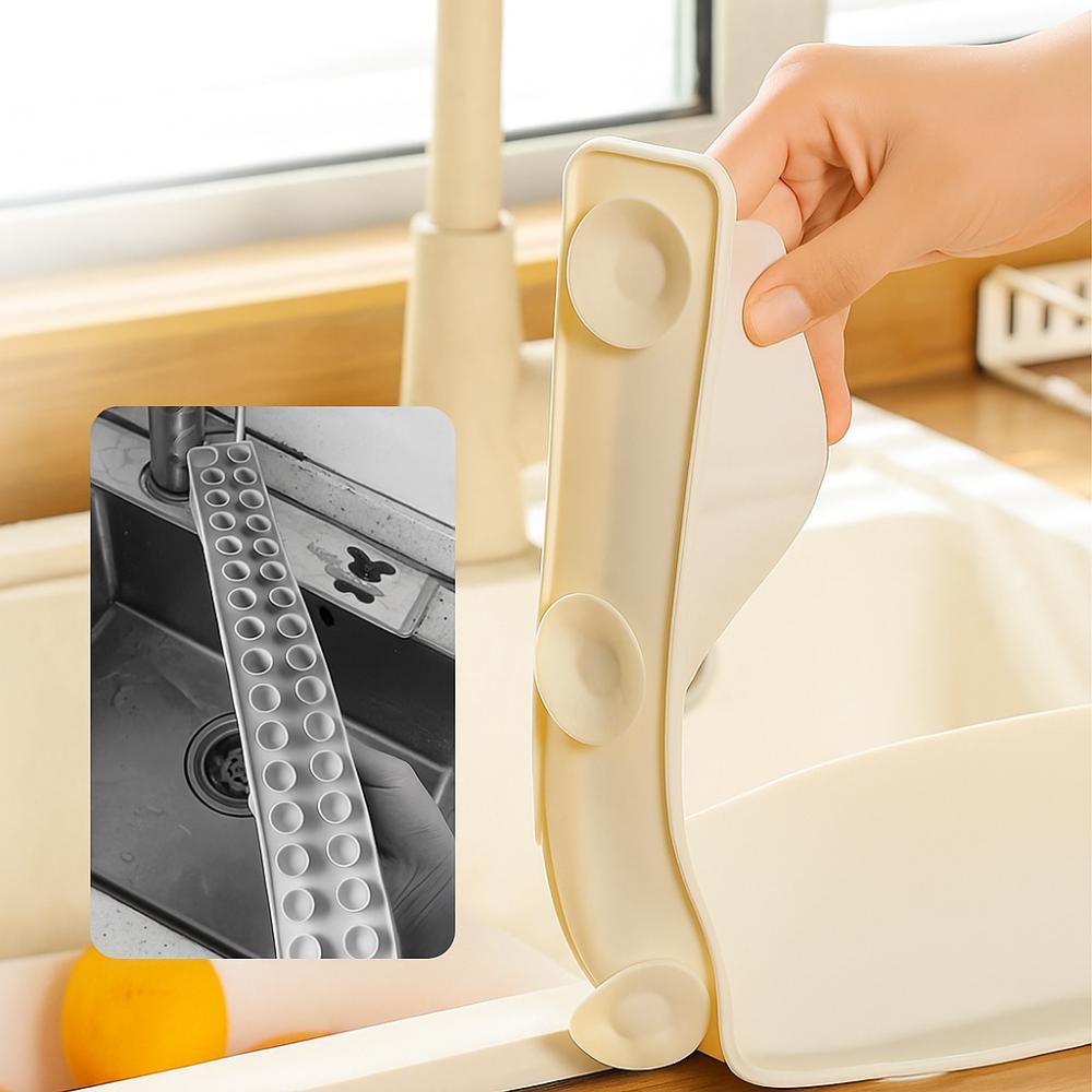 Extended Sink Silicone Sink Splash Guard Splash Guard Sink Splash-proof Water Board  Bathroom Use