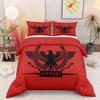 SPQR Roman Eagle Red 3 Piece Bedding Set, Ancient Rome Legion Laurel Duvet Cover Set for Men History Bedroom Decor Gift