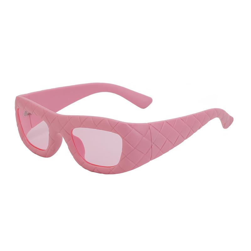 Premium Y2K  Designer Luxury Big Frame rhombus Sunglasses ladies For Men Vintage Punk Sun Glasses Outdoor Shade Lattice Sport Goggle As the photo