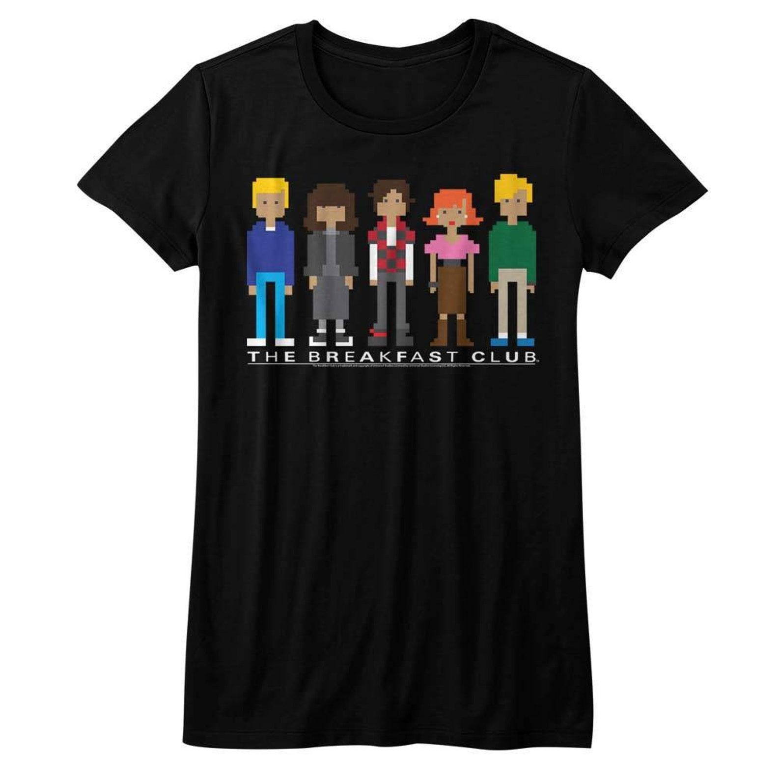 Breakfast Club Pixels Black Junior Women s T-Shirt L