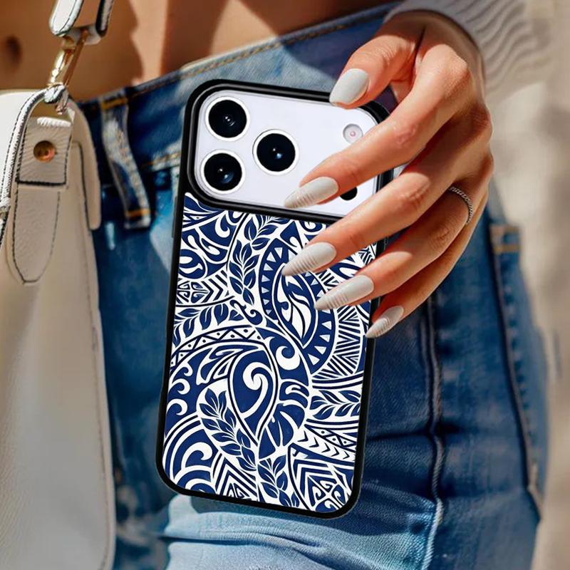 Maori Tribal Samoan Polynesian Soft Phone Case For iPhone 17 Air 14 15 13 12 Max Cover For Apple 16e 11 Pro Max Plus Coque