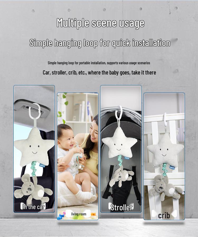 Cartoon Animal Pull Bell Baby Music Box & Car Hanging Toy