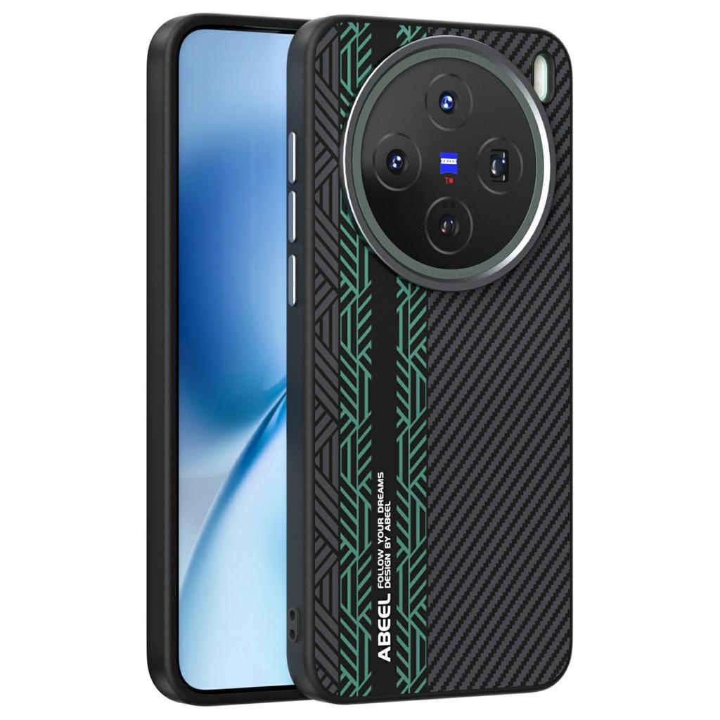 ABEEL For vivo X200s 5G Magnetic Case PC + TPU + Aluminum Alloy + PU Leather Slim Phone Back Cover