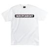 Independent Trucks BAR LOGO Skateboard T Shirt WHITE