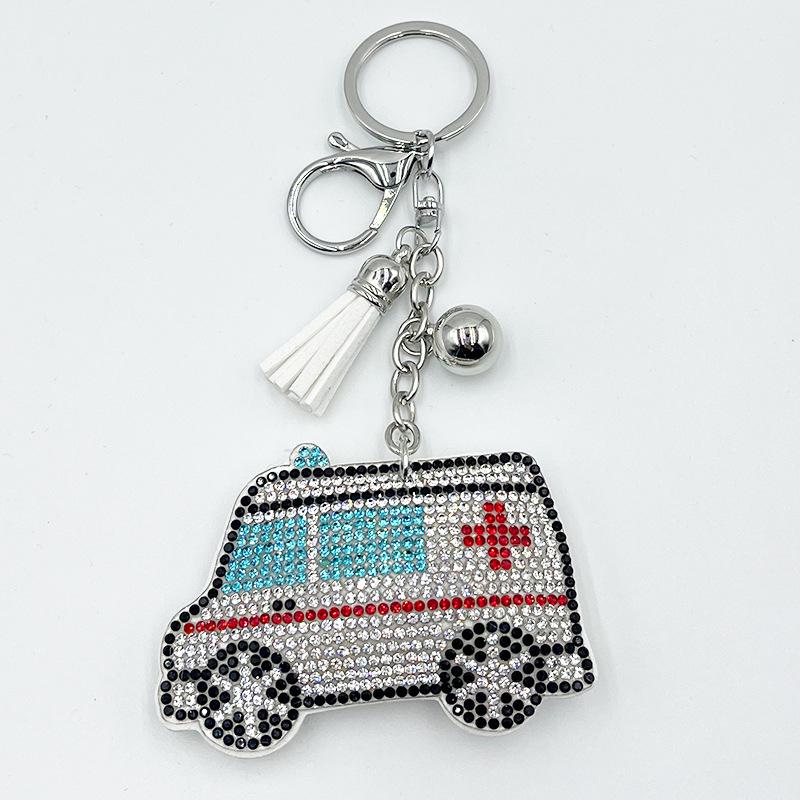 Rhinestone Medical Keychain with Tassel Pendant – Creative Accessory & Gift
