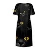 Summer Dress For Women Casual Printed Short-Sleeve Beach Swing Dress