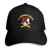 Th Armored Cavalry Veteran Baseball Cap Cotton Twill Breathable Contrast Two Tone Brim Snapback Flat Bill