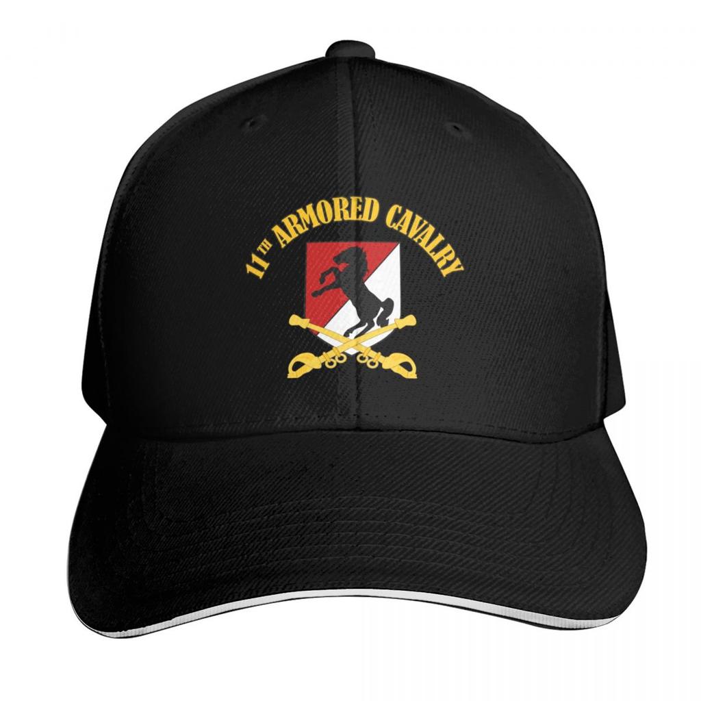 Th Armored Cavalry Veteran Baseball Cap Cotton Twill Breathable Contrast Two Tone Brim Snapback Flat Bill