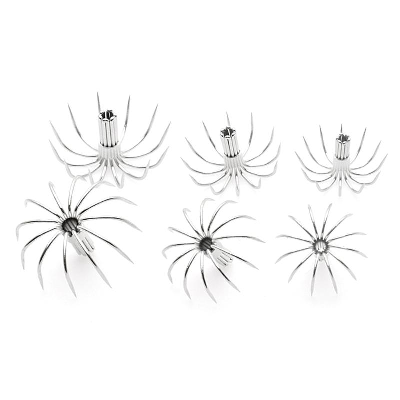 10Pcs Stainsless Steels Squid Hook Sea Fishings Fishes Hook Squid Jig Fishings Baits Hook Barbed Umbrellas Fishings Hook
