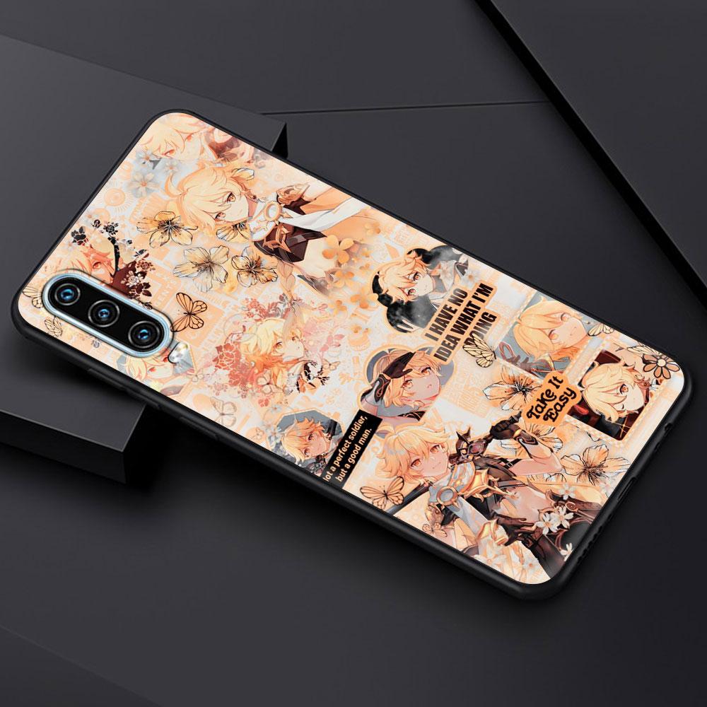 Genshin Impact Phone Case For Huawei P30 Lite P50 Pro P20 P40 Lite E P Smart Z 2021 Y6 Y7 Y9 2019 Y6p Y9s Y7a Silicone Cover