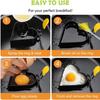 Egg Rings for Frying Eggs Stainless Steel Egg Cooking Rings with Anti-scald Handle Non-stick Egg Shaper Molds 4 Different Shapes