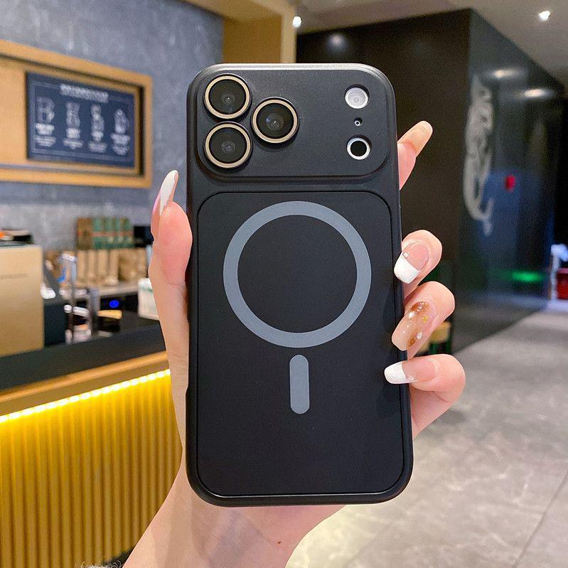 

Magnetic Solid Color iPhone 17 Pro Max Case for Apple - Simple Large Window Design for iPhone 16, 15, 14 - Trendy Unisex Accessory iPhone 15 Pro Max
