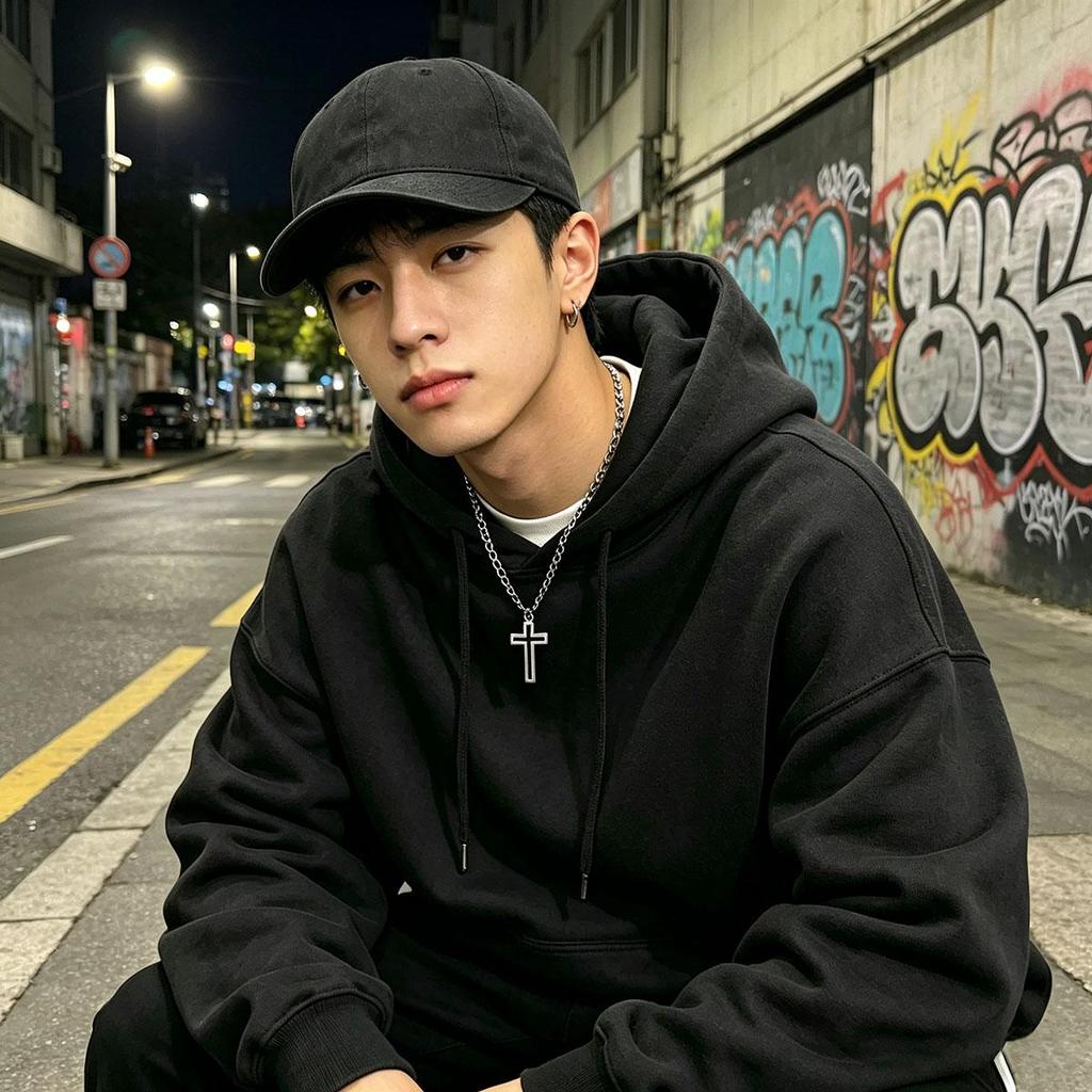 Kreuzkette Herren und Damen Neu Kleiner Hip-Hop-Anhänger Persönlichkeit Student Tägliches Tragen Pullover Zubehör Pulloverkette