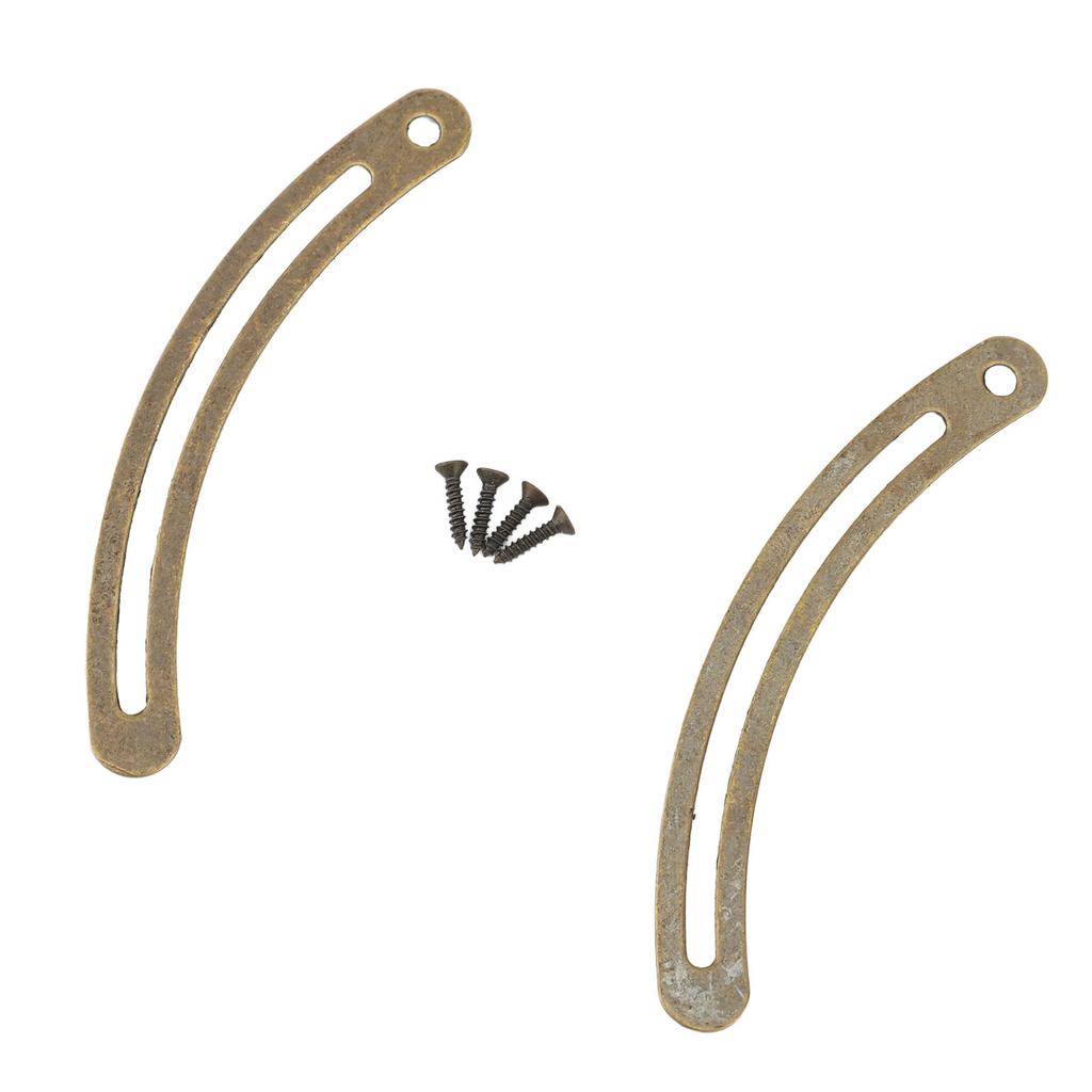 20 Set Lid Support Hinge Metal Retro Lid Stay Hinge with Screw for Cabinet Box Furniture Bronze