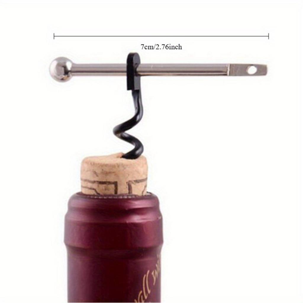 Portable Stainless Steel Corkscrew  Portable Wine Bottle Opener Mini Stainless Steel Cork Screw Bottle Corkscrew .