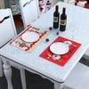 Creative New Christmas Home Table Decor Mat Placemats Non Slip Tablemat Old Man Party Xmas Ornaments Desktop Desk Mat Supplies