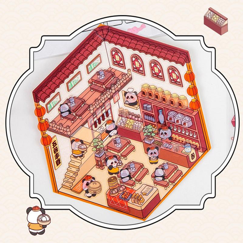 House Sticker Set Cartoon Sticker Room Handmade House Stickers Waterproof House Stickers Educational Toy For Thanksgiving