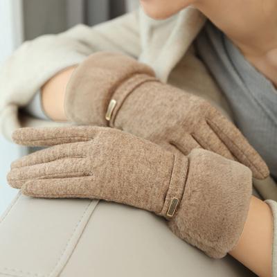 Driving Gloves Plus Velvet Winter Gloves Female Gloves Full Finger Gloves  Gloves