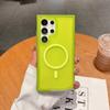 For S24 Ultra Magnetic Skin-feeling Semi-transparent Mobile Phone Case Magsafe Charging Anti-fall and Anti-wear Protective Case