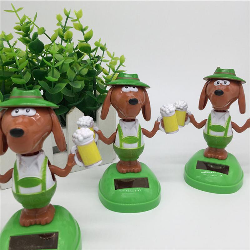 Auto Dekoration Wackelkopf Spielzeug Solarbetriebener Tanzender Hund Solar Armaturenbrett Puppe Dekoration Niedlicher Hund Schwingend Animierter Tänzer Spielzeug