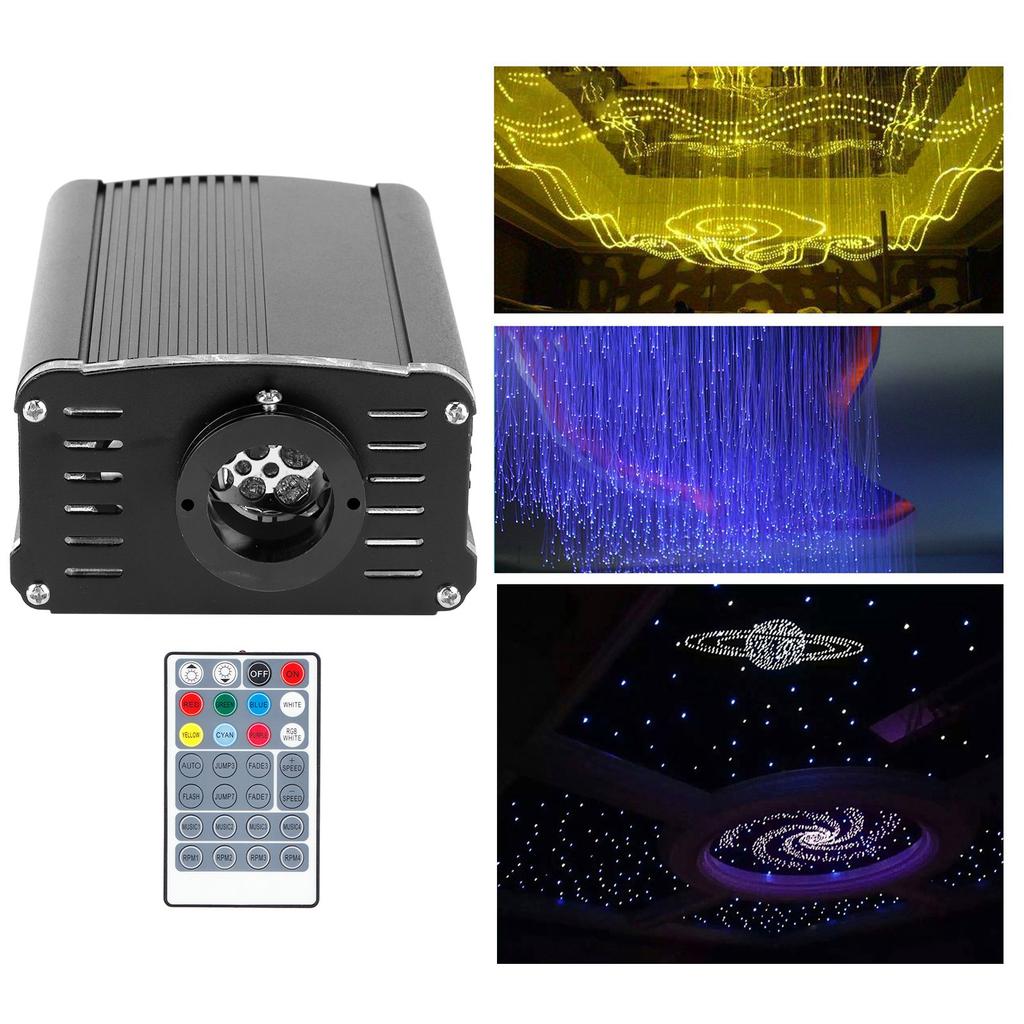 RGBW Fiber Optic Light 19W Remote Control Ceiling Lighting for KTV Bar Decoration 0.75mm x 2mEU