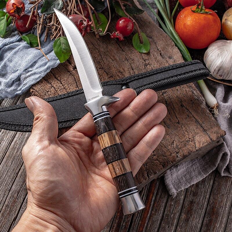 Geschmiedetes 5Cr15Mov Edelstahl Kochmesser Camping Serbisches Messer Küche Metzger Ausbeinmesser