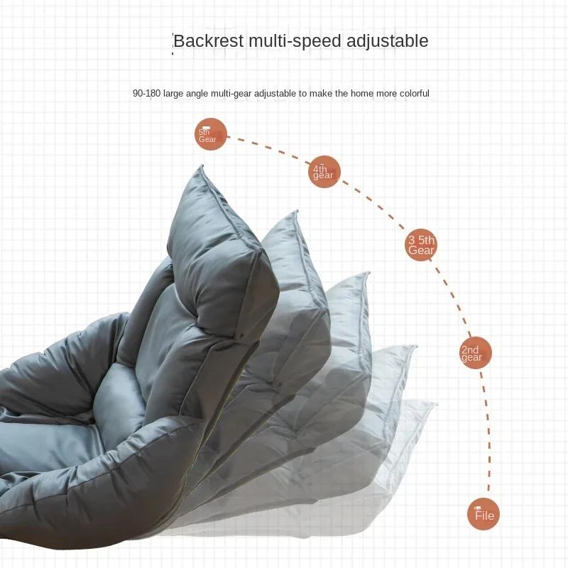 Folding Lazy Sofa Chair Adjustable Tatami Reading Chair Household Small Sofa Balcony Window Lounger Relaxation Furniture