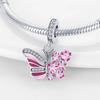 Charm Bead Charms Authentic Copper Plated Cherry Blossom Collection Pink Butterfly Pendant Bead Charms Compatible With Bracelets Diy Fine Gift Women
