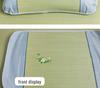 Free Shipping: Cool Straw Mat Pillow Set - Natural Cattail Grass, Orchid Design, Pair (2 Strips), Summer Cooling Pillowcase for Adults