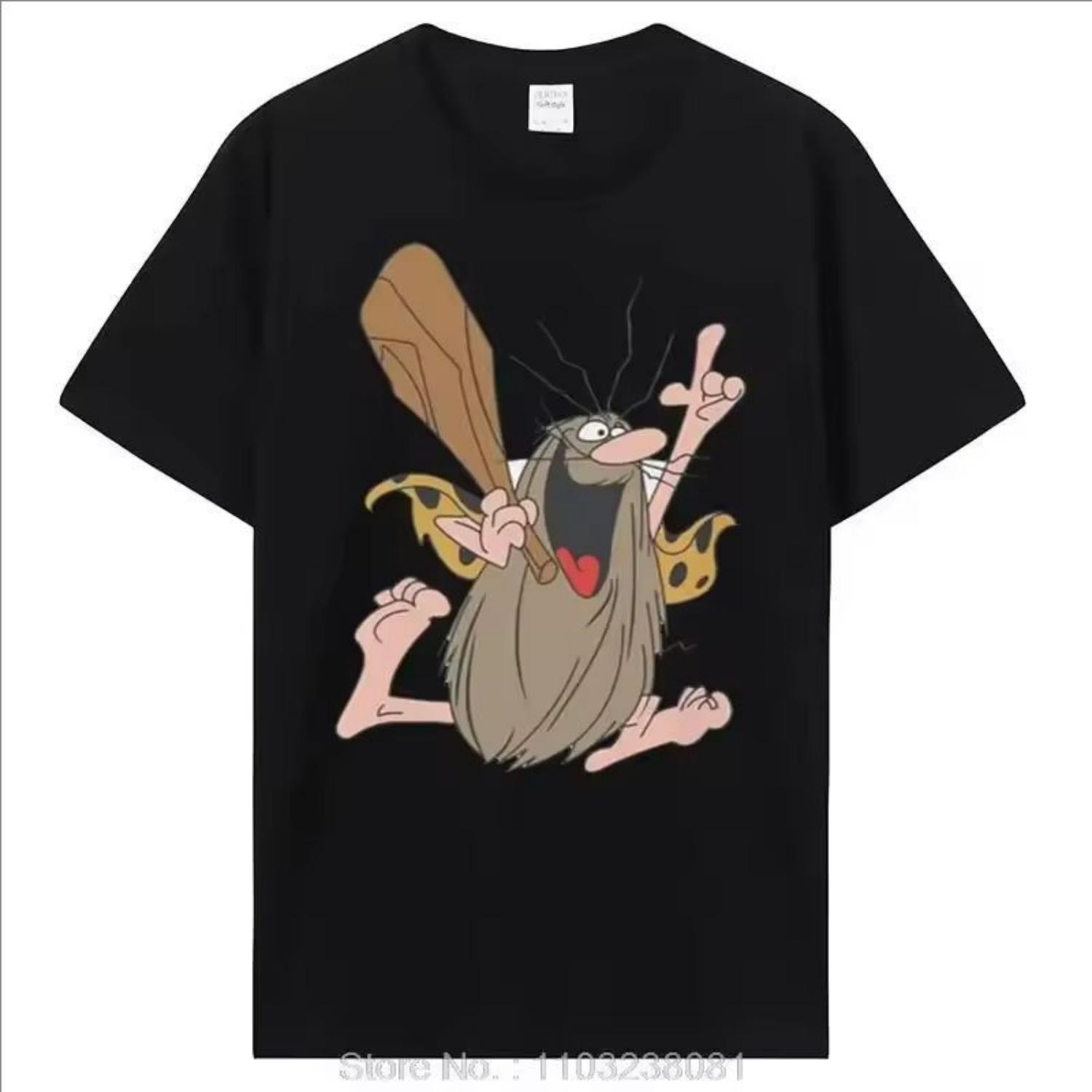 

Hanna Barbera Pattern Tshirt Captain Cavey 80s Cartoon Printed Top Casual T-shirt Women s T-shirt Special Gift XXXXXL чорний