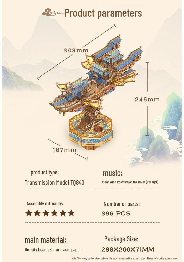 DIY Wooden Owl Clock Train Model - Creative Assembly Toy & Password Box