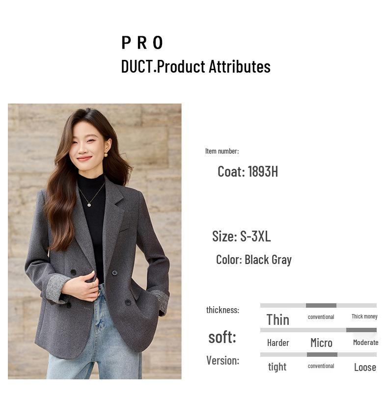 Women's High-End Loose Woolen Winter Suit Jacket 2025