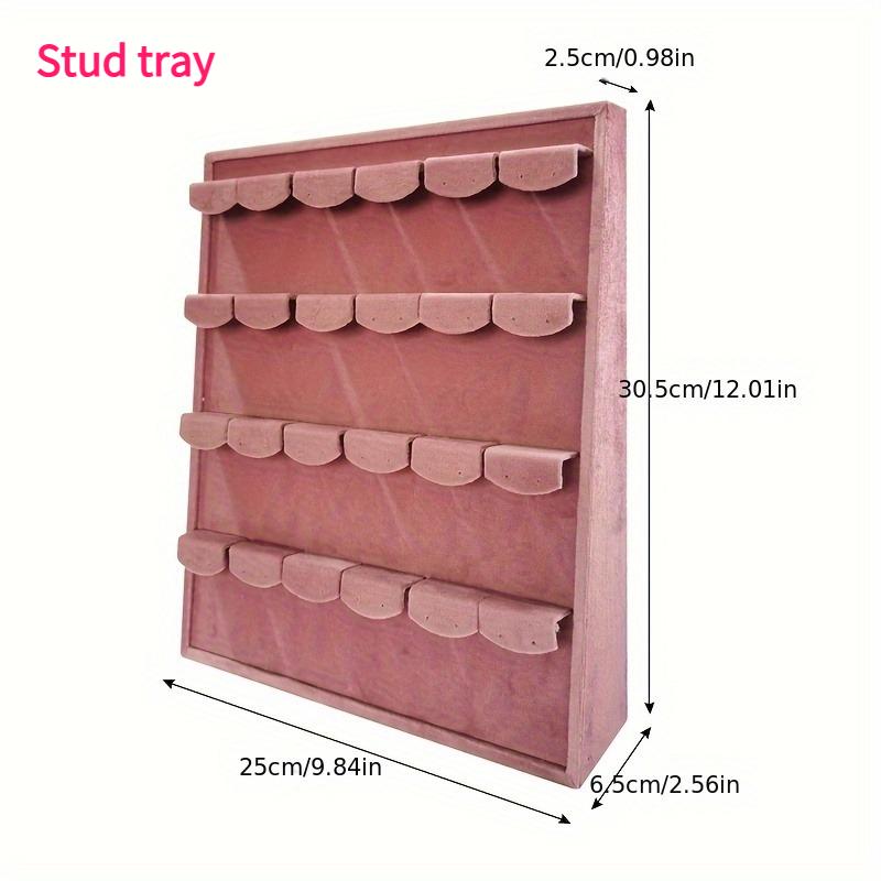 

PGY Pink Velvet Jewelry Display Props Stand Elegant Ring & Earring Organizer Soft Fabric Lining Jewelry Bracelet Display Rack