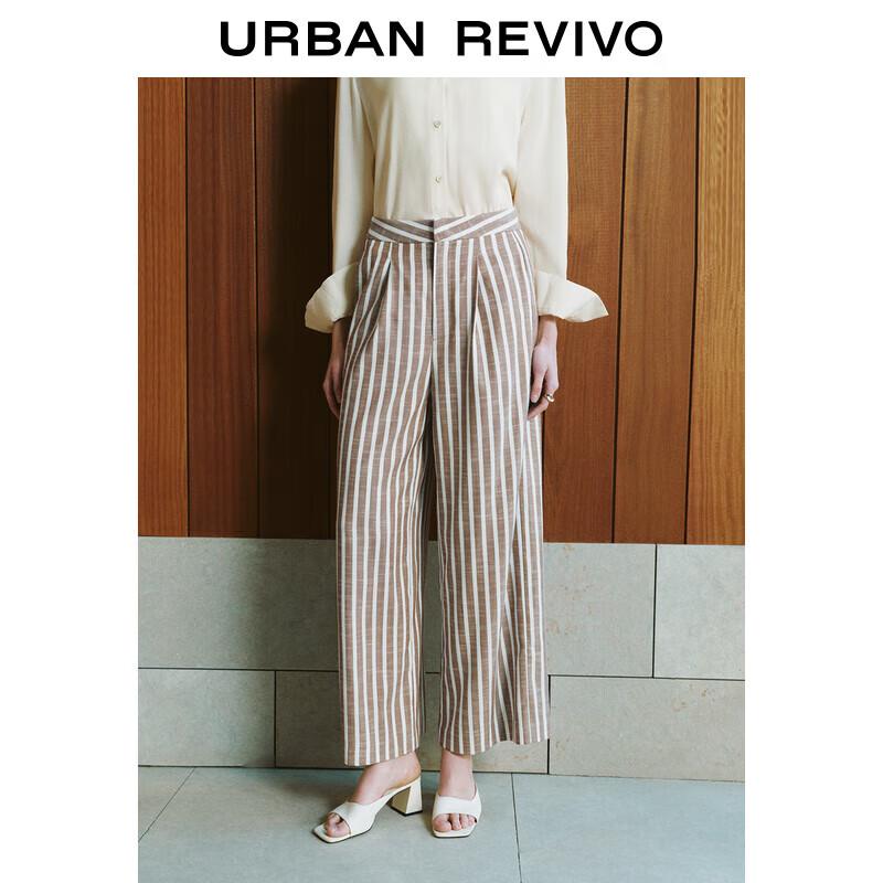 UR Women s 2024 Spring Striped High-Waist Wide-Leg Pants XS
