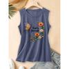 2026 New spring, summer, and autumn women's round-neck design Orange Blossom and Colorful Butterflies Inspirational English Daily Commuting