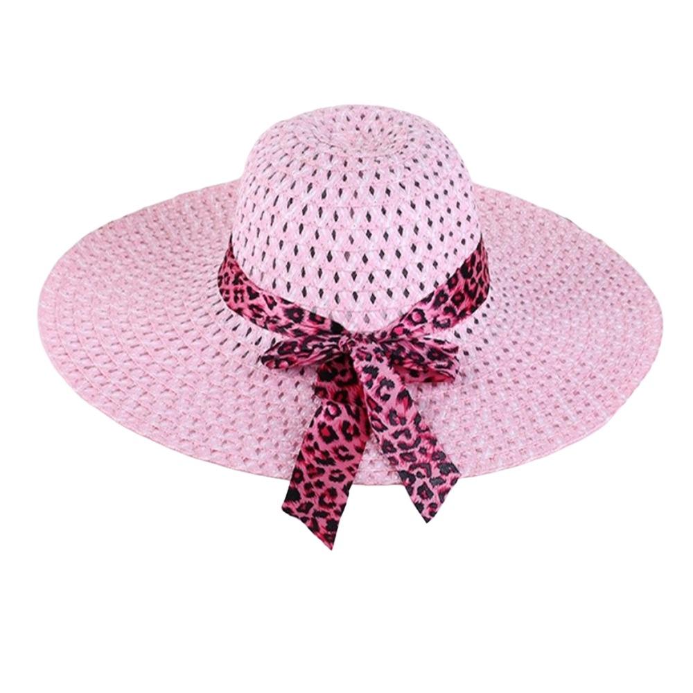 Großer Rand Sommer Sonnenhut Schleife Strohhut Mode Strandkappe für Damen