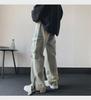 Men's American Retro Wide-Leg Jeans with Zipper Slit - Niche Design for Autumn/Winter