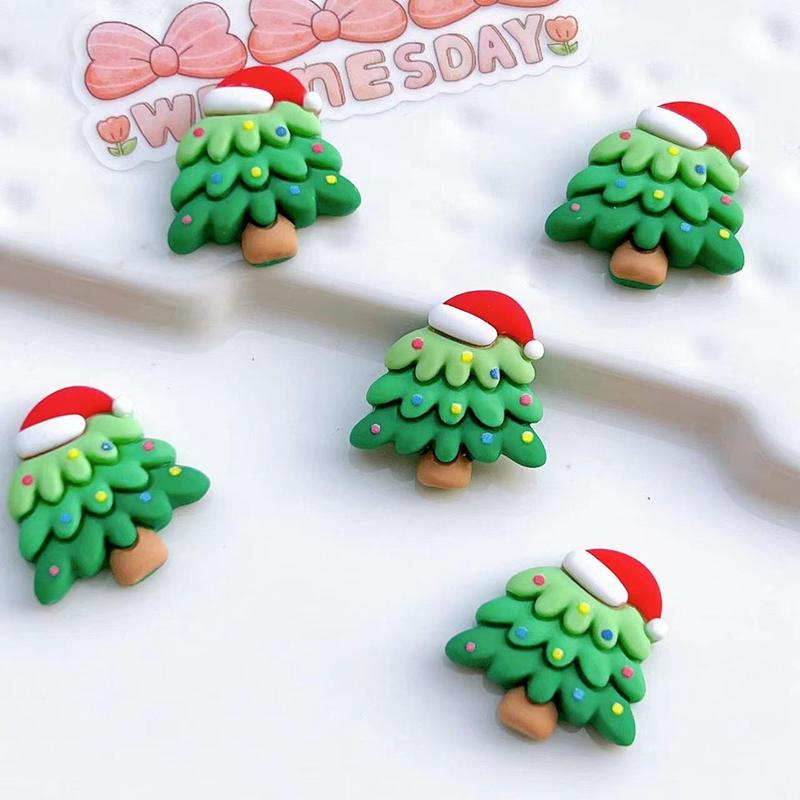 10 Stück Neue Niedliche Mini-Weihnachtsserie Flache Rückseite Harz-Cabochons Scrapbooking DIY Schmuck Handwerk Dekoration Zubehör