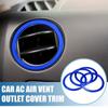 AC Air Vent Outlet Cover Ring Trim for Toyota Tundra 2014- Blue (Set of 4)